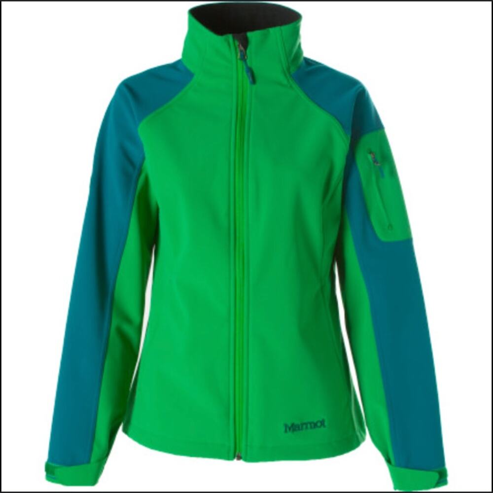 MARMOT Green Teal Fleece Lined Gravity Softshell Women's Jacket // M